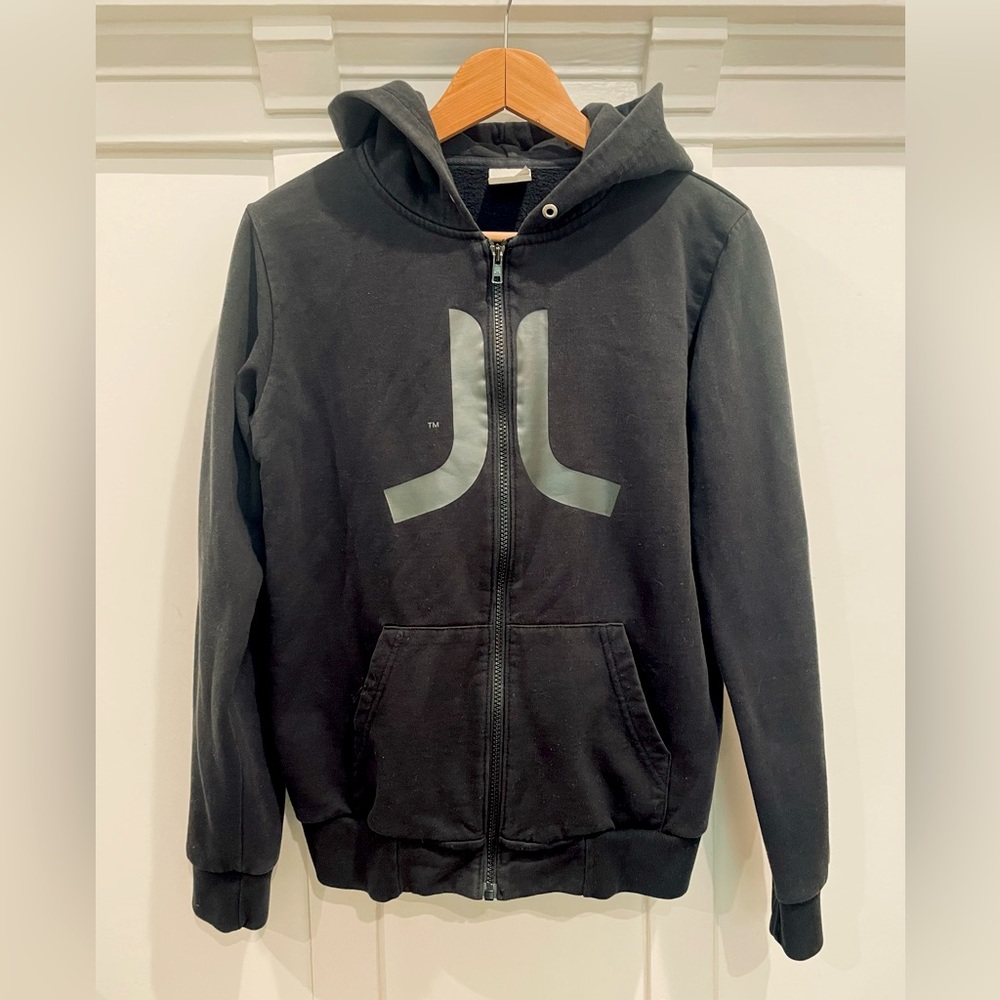 WeSC black hoodie with JL logo unisex size L